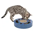 Kratztrommel mit Spielzeug 33 cm blau
