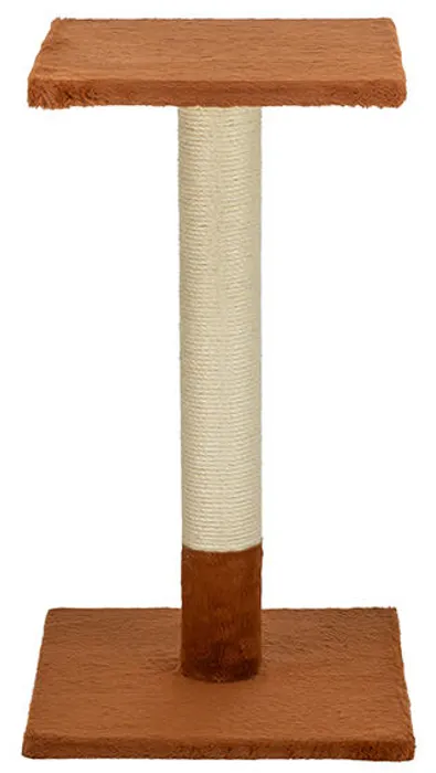 Hauptproduktbild Škrabací sloupek BEANA, 69 cm, králičí plyš, rezavá - LIMITOVANÁ NABÍDKA