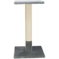 BEANA Kratzbaum mit Lehne, 9 cm / 69 cm, Sisal/Plüsch, grau