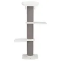 Kratzbaum ACADIA, 3 Pfosten, an der Wand montierbar, 160 cm, grau