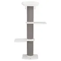 Kratzbaum ACADIA, 3 Pfosten, an der Wand montierbar, 160 cm, grau