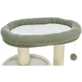 Škrabadlo DANTE, 86 cm, válcová kukaň, 2 lůžka, míček, bílá/khaki/šedá