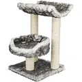 Weiteres Produktbild ISABA Kratzbaum mit Bett, langer Plüsch 62 cm – Schwarz und Weiß