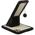 Weiteres Produktbild Kratzbaum mit Spielzeug, geneigte Plattform 30x42x40cm schwarz/creme