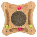 Weiteres Produktbild Kratzbaum im Holzrahmen, mit Spielzeug, 35 x 4 x 35 cm