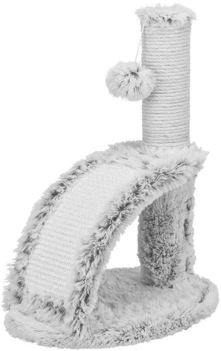 Hauptproduktbild Škrabadlo WINNIE Junior s kartáčem, 43 cm, sisal/ dlouhovlasý plyš, šedá