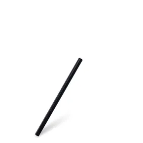 Trinkhalm (100% Biomaterial) schwarz `JUMBO` durchmesser 8mm x 14cm [100 St.]