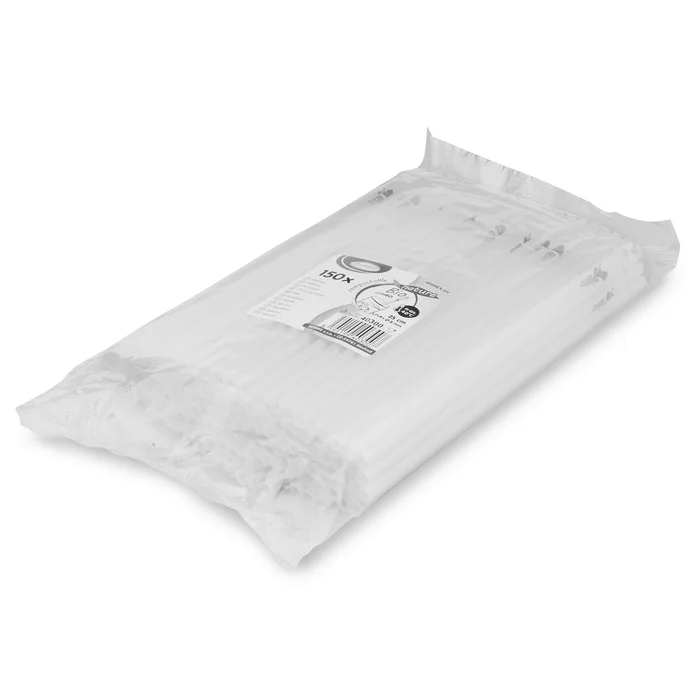 Hauptproduktbild Slámka JUMBO bílá (PLA) -BIO- 25 cm, průměr 8 mm [150 ks]