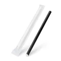 Weiteres Produktbild Papiertrinkhalm Bubble Tea schwarz durchmesser 12mm x 21cm einzeln verpackt [100 St.]