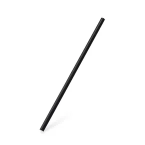 Papiertrinkhalm schwarz `JUMBO` durchmesser 8mm x 25cm [100 St.]