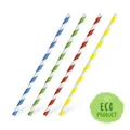 Papiertrinkhalm Spirale bunt gemischt durchmesser 6mm x 20cm [25 St.]