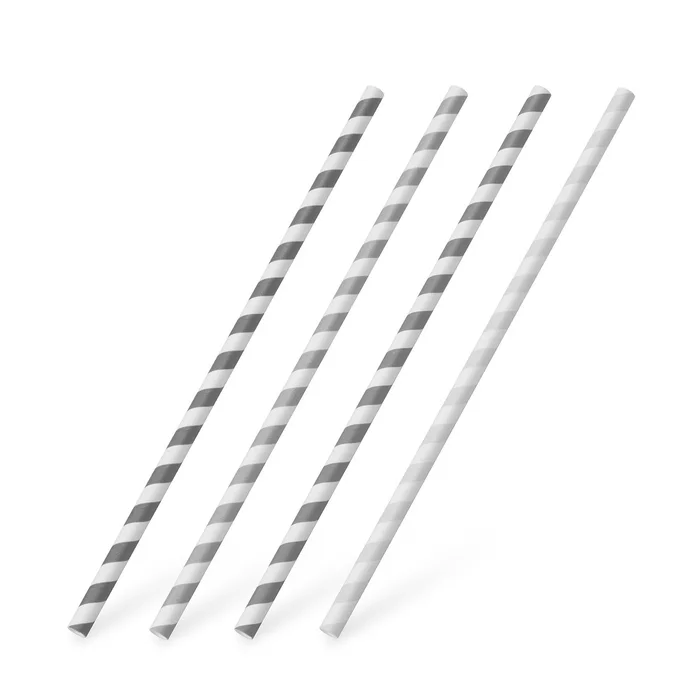 Hauptproduktbild Slámka papírová rovná, barevný mix spirála 20 cm, průměr 6 mm [25 ks]