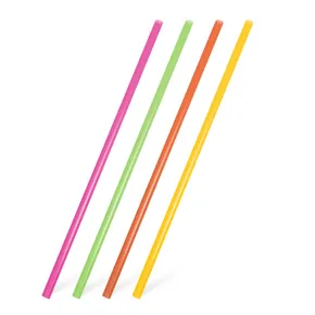 Trinkhalme JUMBO neon (fluor) 25 cm, Durchmesser 8 mm [150 Stück] (wiederverwendbar)
