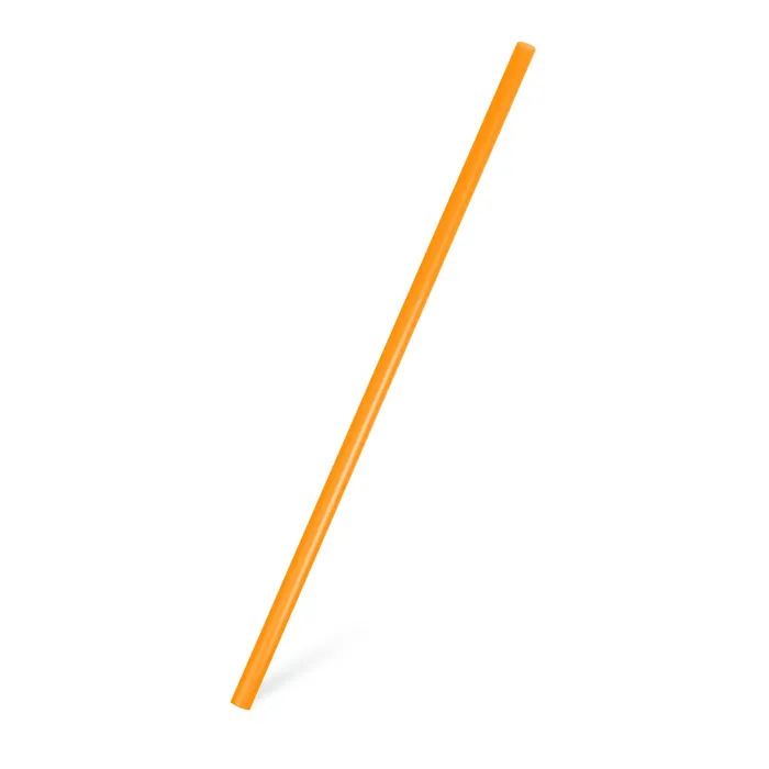 Hauptproduktbild Slámky JUMBO plastové oranžové 25 cm, průměr 8 mm [150 ks] (znovu použitelná)