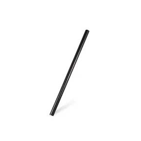 Cocktail-Strohhalme JUMBO Kunststoff schwarz 15 cm, Durchmesser 8 mm [250 Stück] (wiederverwendbar)