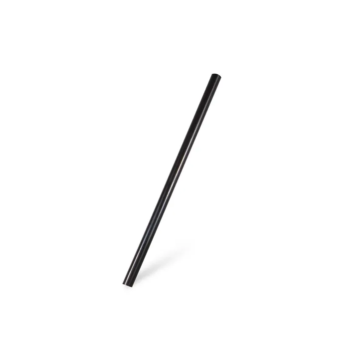 Hauptproduktbild Slámky koktejlové JUMBO plastové černé 15 cm, průměr 8 mm [250 ks] (znovu použitelná)