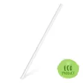 Papiertrinkhalm weiß `JUMBO` durchmesser 8mm x 25cm [100 St.]