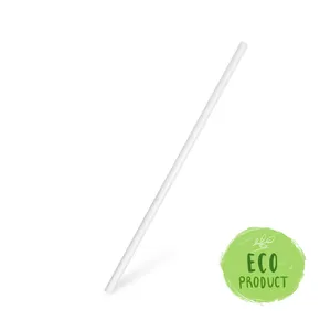 Papiertrinkhalm weiß durchmesser 6mm x 20cm [100 St.]