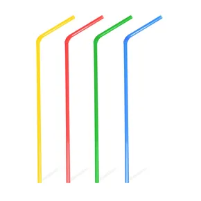 Műanyag szívószál rugalmas színkeverék 24 cm, átmérő 7 mm [250 db] (újrafelhasználható)