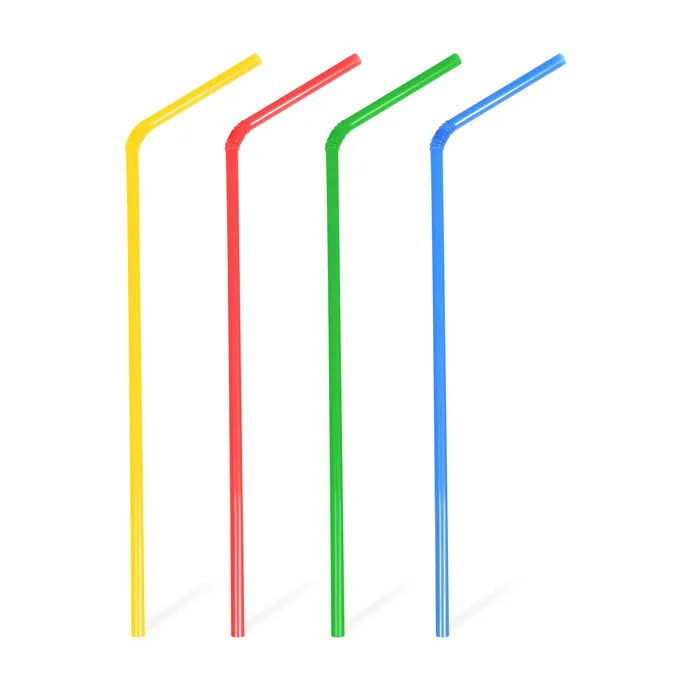 Hauptproduktbild Slámky plastové flexibilní barevný mix 24 cm, průměr 7 mm [250 ks] (znovu použitelná)