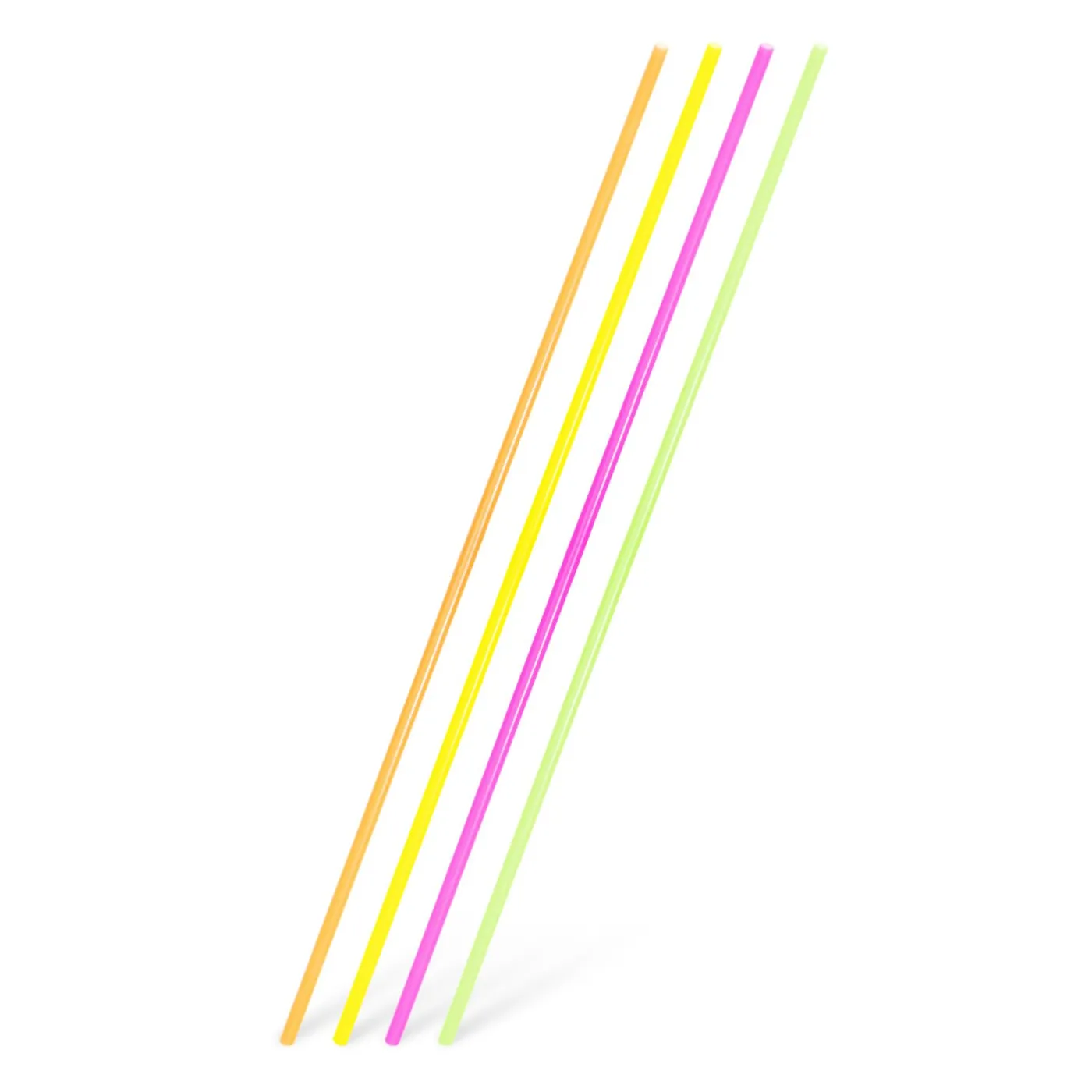 Plastikstrohhalme gerade XXL Neon 100 cm, Durchmesser 6,5 mm [100 Stück] (wiederverwendbar)