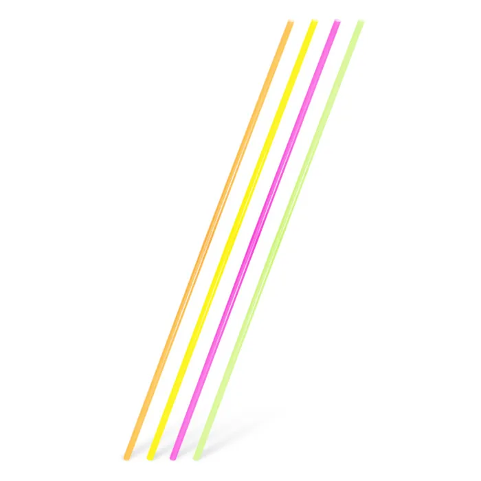 Hauptproduktbild Slámky plastové rovné XXL neon 100 cm, průměr 6,5 mm [100 ks] (znovu použitelná)