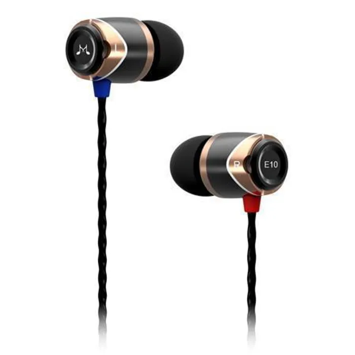 Hauptproduktbild Sluchátka do uší "E10", černo-zlatá, kov, SOUNDMAGIC