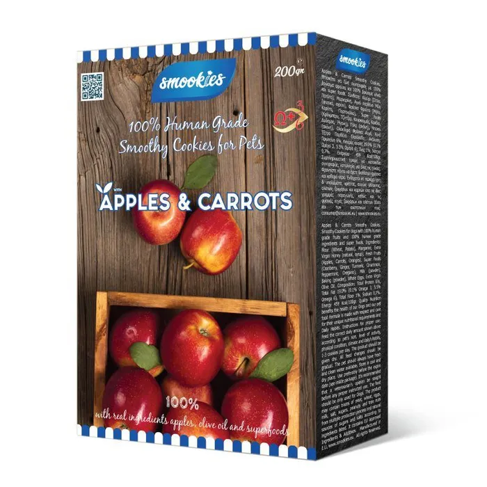 Hauptproduktbild SMOOKIES Premium APPLE - jablkové sušenky 100% human grade, 200g