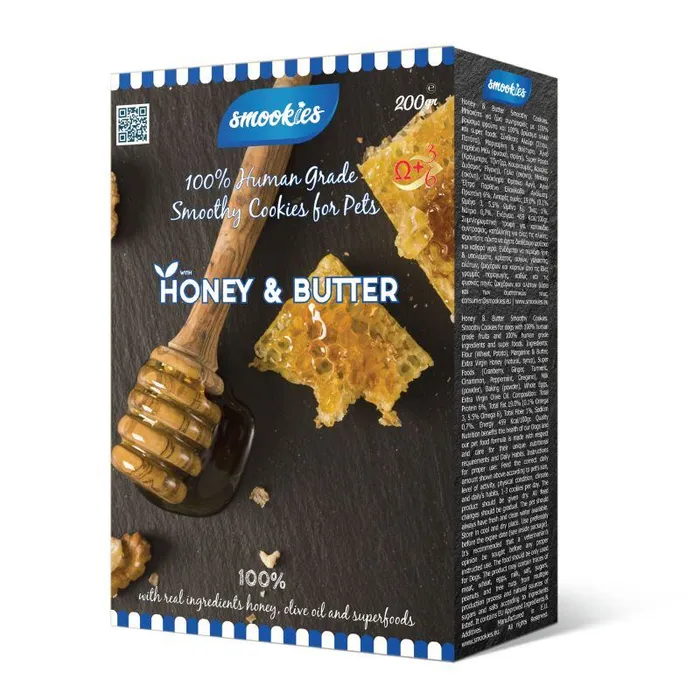 Hauptproduktbild SMOOKIES Premium HONEY - medové sušenky 100% human grade, 200g