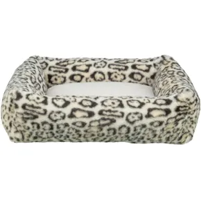 SOFT Edition LEO-Kissen mit Rand, 100 x 70 cm, creme/leopard