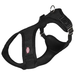 Softgeschirr, weich, gepolstert, schwarz S-M: Brustumfang: 35-60 cm/20 mm