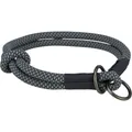 Weiteres Produktbild Rundes, halb einziehbares Soft Rope-Halsband, schwarz/grau L-XL: 55 cm/ 10 mm