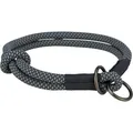 Weiteres Produktbild Rundes, halb einziehbares Soft Rope-Halsband, schwarz/grau XS-S: 30 cm/ 10 mm