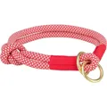 Weiteres Produktbild Rundes, halb einziehbares Soft Rope-Halsband, rot/creme M: 45 cm/ 10 mm