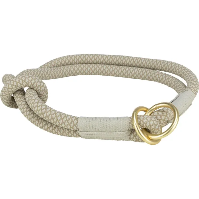 Hauptproduktbild Soft Rope kulatý polostahovací obojek, šedá/světlešedá S-M: 40 cm/ 10 mm