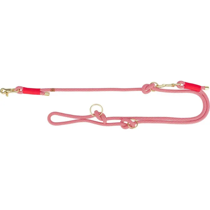 Hauptproduktbild Soft Rope prodlužovací kulaté tkané vodítko, S-XL: 2.00 m/ 10 mm, červená/krémová