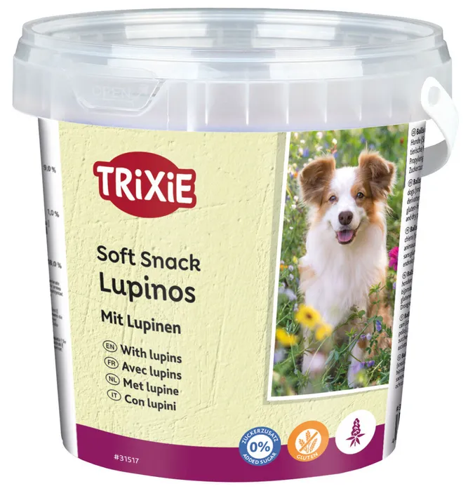 Hauptproduktbild Soft Snack LUPINOS - bezlepkový snack, kyblík 500 g