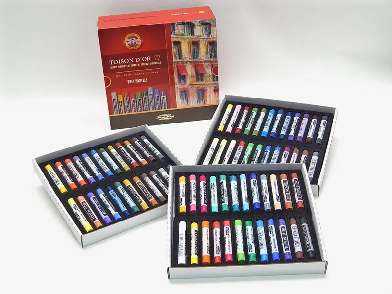 Hauptproduktbild Souprava pastelů prašných uměleckých TOISON D'OR 8517 72ks KOH-I-NOOR