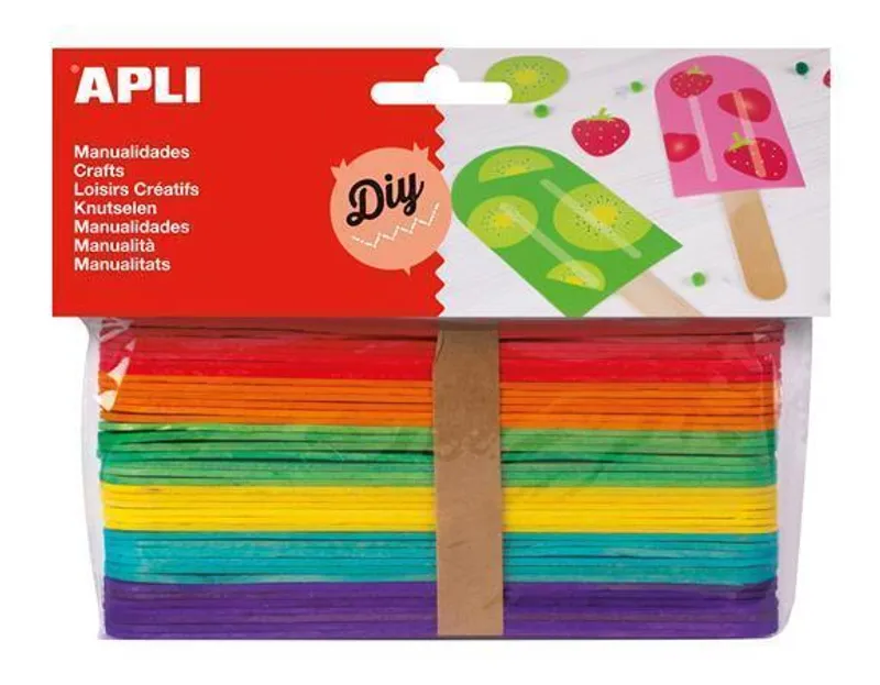 Hauptproduktbild Špejle, dřevěné, mix barev, APLI "Creative"