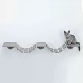 Weiteres Produktbild Wandkletterleiter, 3 Plattformen, 150x30cm, graubraun