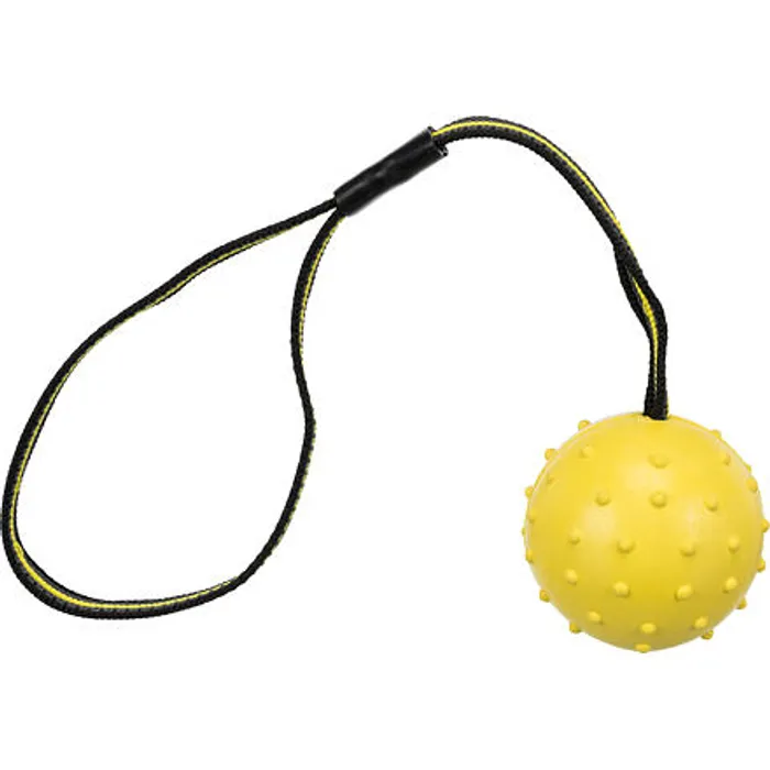Hauptproduktbild SPORTING míč tvrdý na nylon.pásku, přírodní guma 6 cm/35 cm