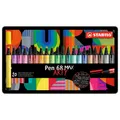 Weiteres Produktbild STABILO Pen 68 MAX Fasermarker mit Keilspitze – Set mit 20 Farben im ARTY-Blatt