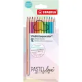 Weiteres Produktbild STABILOaquacolor Pastellove Aquarellstifte – Set mit 12 Farben