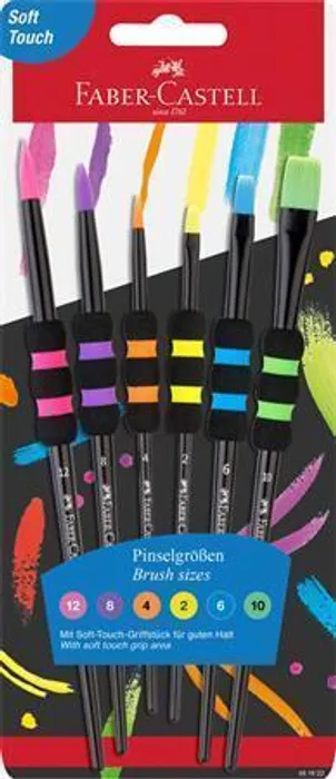 Hauptproduktbild Štětce Faber-Castell Soft Touch Black - 6 ks