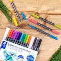 Pinselmarker „Marsgraphic Duo“, Set, 18 Farben, 0,5-0,8/1,0-6,0 mm, doppelseitig, STAEDTLE