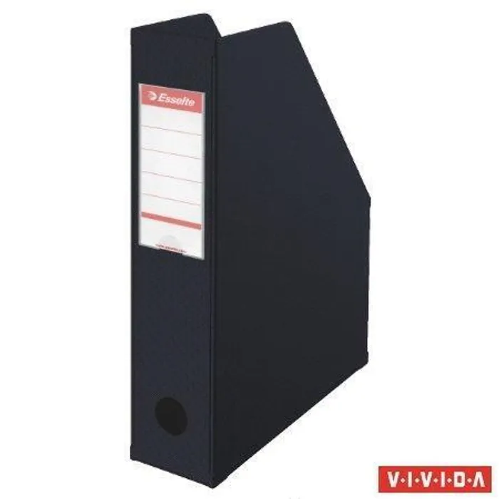 Hauptproduktbild Stojan na časopisy, skládací, Vivida černá, 70 mm, PVC/ karton, ESSELTE
