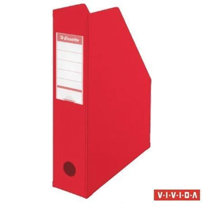 Hauptproduktbild Stojan na časopisy, skládací, Vivida červená, 70 mm, PVC/ karton, ESSELTE