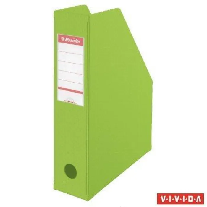 Hauptproduktbild Stojan na časopisy, skládací, Vivida zelená, 70 mm, PVC/ karton, ESSELTE