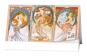 Tischkalender 14-Tage - Alfons Mucha 2027