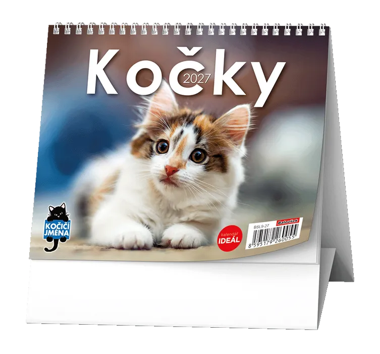 Hauptproduktbild Stolní kalendář - IDEÁL - Kočky /s kočičími jmény/